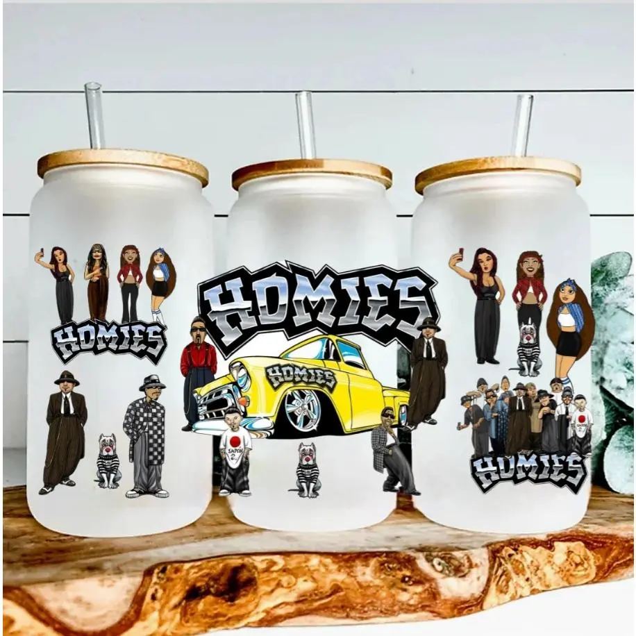Homies Yellow Lowrider - UVDTF Wrap for cups/hard surfaces Decorative Sticker