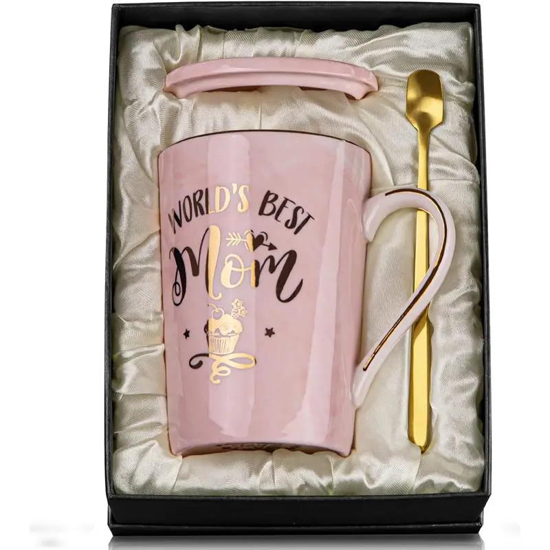 14 oz Pink Mug Mother's Day Gifts for Mom - Mom Birthday Gifts From Daughter Son