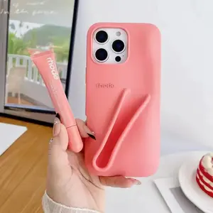 2026 Rhode Lip Gloss Silicone Phone Case With Box for iPhone 17 16 15 14 13 12 11 Pro Max Plus Toast Espresso Ribbon