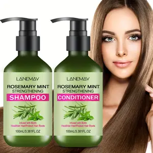 2 Piece Rosemary Mint Shampoo and Hydrating Conditioner Set for Fine Hair Strengthening Nourishing Silky Smooth Hair Care