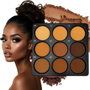 9-Color Dark Bronzer Foundation & Concealer Palette Matte Shimmer Finish Buildable Coverage Oil Control Formula Light HighQuality All Light Beige Types 9 Versatile Shades for Eyeshadow Contouring  Makeup Palette Cosmetic bronze  eye  shadow