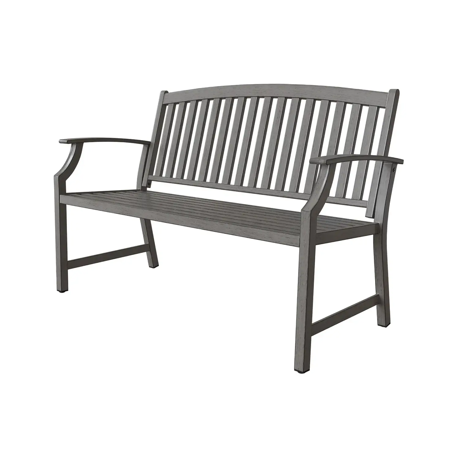 GRAND PATIO Outdoor Bench - Anti-Rust Aluminum and Steel, Faux Wood Finish Modern Home Outdoor Furniture for Patio, Park Use (Anti-Rust Material Folding Design)