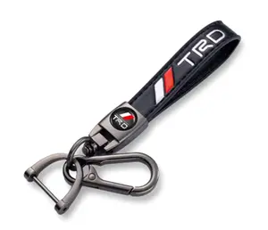 Genuine Leather Toyota TRD Keychain small gift
