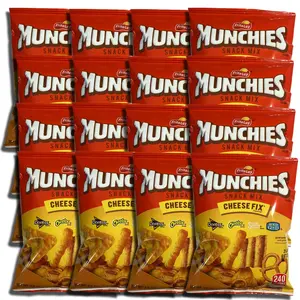Munchies Cheese Fix Snack Mix - Crunchy, Crispy Cheese Snacks with Sun Chips Flavor - 1.75 Oz, Pack of 16