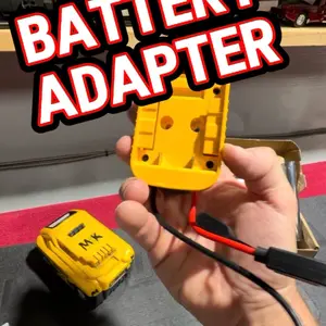 GJANSH for Power Wheel Adapter Compatible with Dewalt 20V Battery Converter Kit with Switch & Fuse & Wire Terminals & 12 AWG Wire for DIY RC Car Toys Robotics