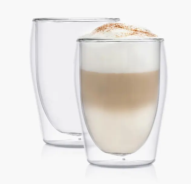 Set of Two 10-OZ Latte Glasses