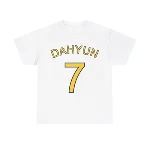 TWICE (DAHYUN) K-POP ONCE AGAIN FANMEET FANCLUB ONCE 4TH GENERATION MEMBER TEE JYP ENTERTAINMENT UNISEX 100% Cotton T-shirt Casual Classic