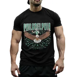 T-Shirt with Philadelphia Eagle Football Player Graphic | Soft Breathable Casual Tee for Outdoor Sports & Daily Streetwear