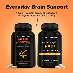 Stay Sharp Bundle - Brain Booster Plus and NAD+ Supplement Focus Healthcare