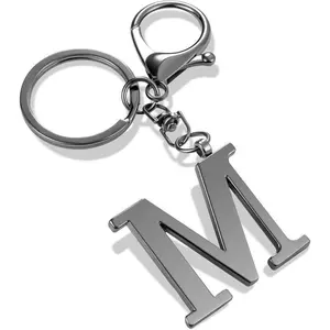 Gold Letter A-Z Keychain for Women Bag Charms Purse Charms For Handbags Metal Alphabet Initial Letter Keychain