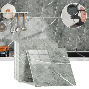 Self-Adhesive Marble Tile Stickers Set, Marble Pattern Sticker, Waterproof PVC Wall Decor, Durable Floor Tiles, Easy to Apply and Remove, Perfect for Living Room Kitchen Bathroom