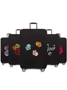 Cartoon Pattern Luggage Cover, Travel Luggage Protective Cover, Suitcase Case Travel Accessories for 18-28 Inch Suitcase