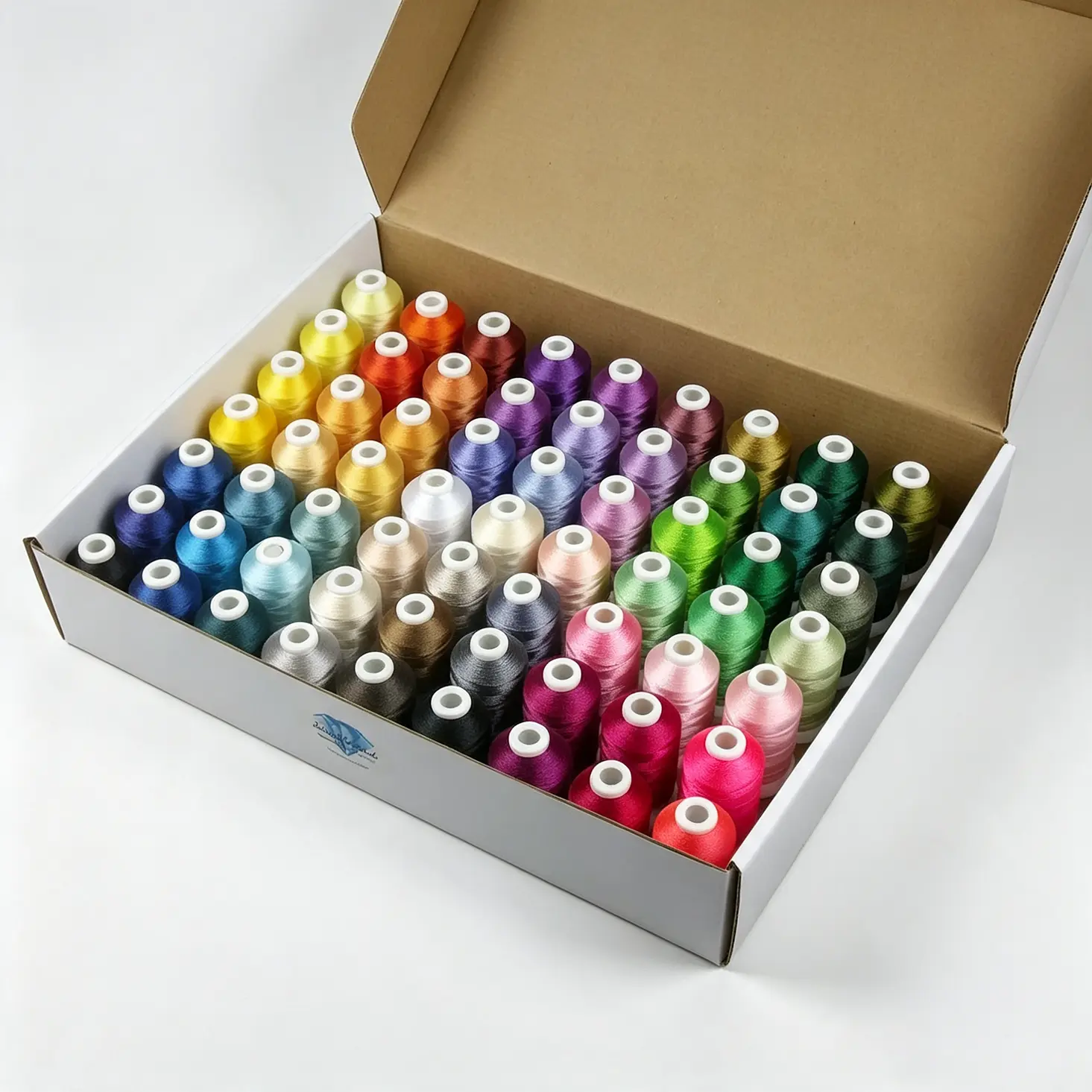 Simthread 63/40-Colors Embroidery Thread Kit,Polyester Machine Embroidery Thread,40 Weight Thread,550Y Spools,Multicolor Embroidery Thread Set,Colorfast High Strength Thread,Brother Babylock Janome Singer Bernina Compatible,Sewing Accessories