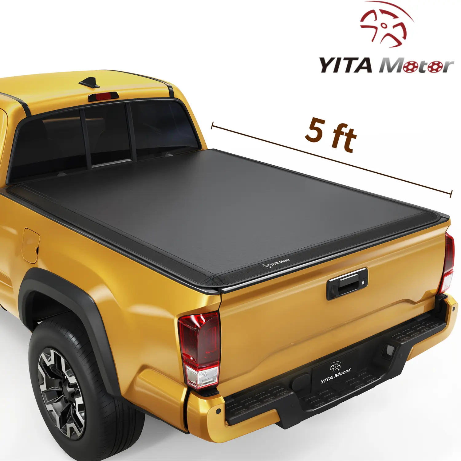 [Fits 2016-2023 Toyota Tacoma] 5 Ft Bed, Soft Tri Fold Truck Bed Tonneau Cover