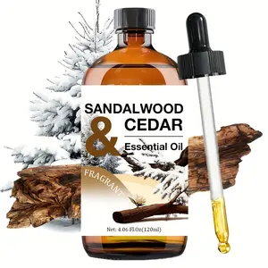120ML Sandalwood Cedar Essential Aromatic Therapeutic Oil, Aromatherapy, Long-Lasting Scent, Home Use, Nail Hair Skin Care, Massage Diffuser Humidifier, Unisex, Meditation Gift