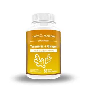 Turmeric + Ginger Premium Strength Supplement with BioPerine – Joint Support & Daily Wellness Formula (60 Capsules)