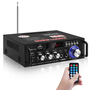 HiFi Bluetooth Audio Amplifier 298A, 40Wx2 Stereo Amp with USB/FM/Mic for Home Speakers
