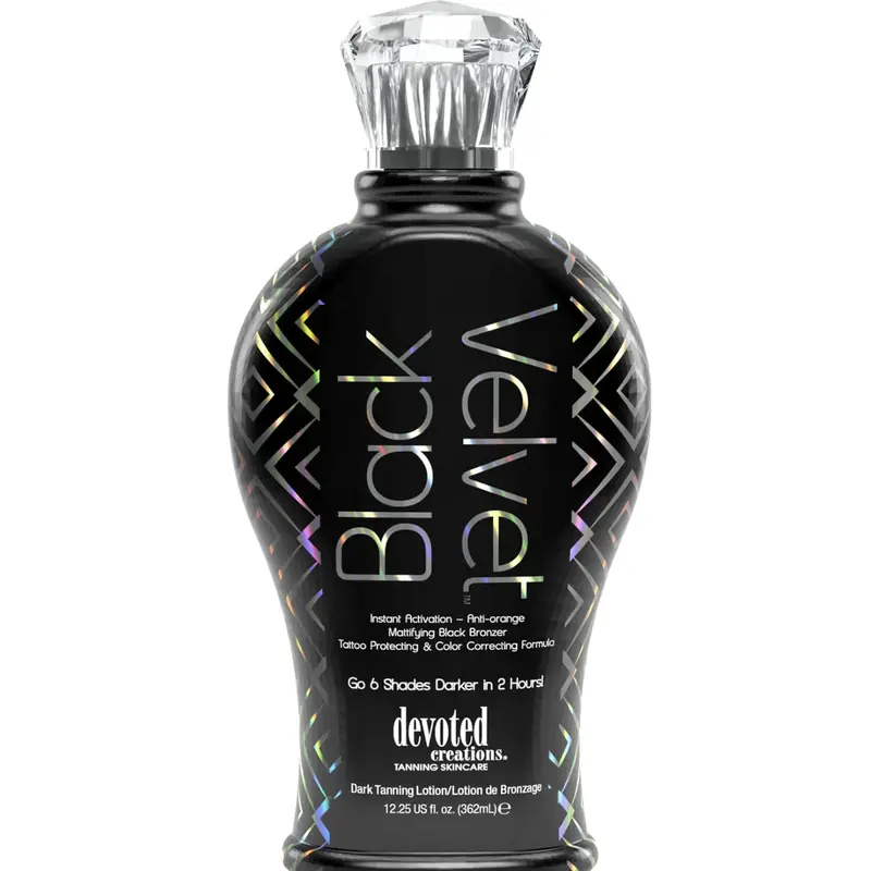 Devoted Creations Black Velvet Anti-Orange Mattifying Black Bronzer Tanning Lotion 12.25 oz