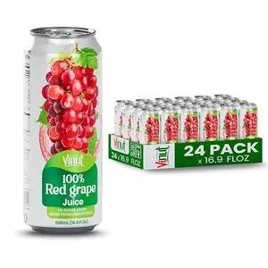 Vinut 100 Percent Red Grape Juice 6 Pack, 12 Pack & 24 Pack No Added Sugar Beverage 16.9 Fl Oz Premium Ingredient Profile Sun-Ripened Grapes