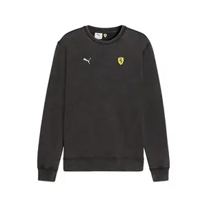 PUMA Mens Scuderia Ferrari Graphic Crew Neck Sweatshirt Casual - Black