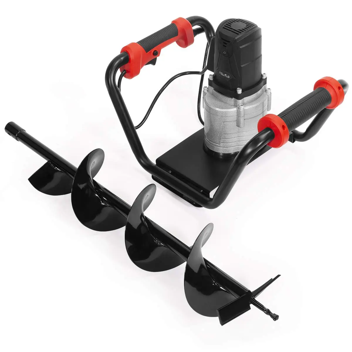 XtremepowerUS 1500W Electric Earth Auger Power Tool - 6" Manganese Steel Auger Bit, Anti-Slip Grip, Durable Build for Garden Fence Post Drilling & Installation