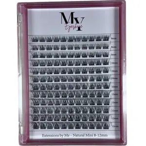Eyeshine Natural Mini (black 8-12mm) extensions by me soft D curl glue sold separately