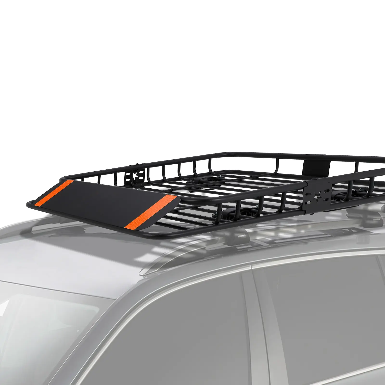 Global Roof Rack Cargo Basket – Steel Construction, 200 lbs Capacity, Adjustable Extension, Fits SUVs, Trucks, Jeeps – Powder-Coated Black Finish