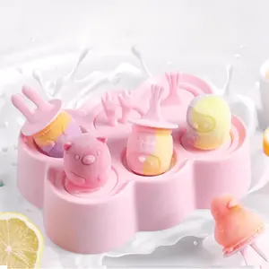 Ice Cream Mold Food Grade Silicone Mini Homemade Popsicle cute Small Ice Making Handy Gadget Press Type Popsicle