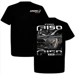 Summer Ford F150 Coyote 5.0 Engine Graphic Tee| Black Pickup Truck Shirt for Men Automotive Fan Apparel Premium Cotton TikTok Shop Deals