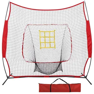 ZENY 7x7 Baseball Practice Net W/Strike Zone Target & Carry Case - Pitching Batting Hitting