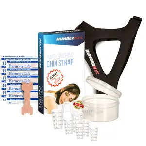 Best Anti Snoring CPAP Chin Strap + Nasal Snore Strips for Better Sleep Includes Nose Vents & Travel Case Comfort Skincare