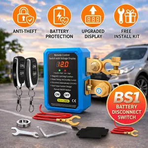 Upgraded 12V/24V 240A Remote Battery Disconnect Switch with Digital Voltage Display, Anti-Theft Battery Kill Switch for Car Truck RV Boat
