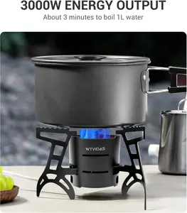 Camping Stove 3000W Portable Backpacking StoveWindproof  Stove for Camping Hiking Outdoor Cooking outage power emergency