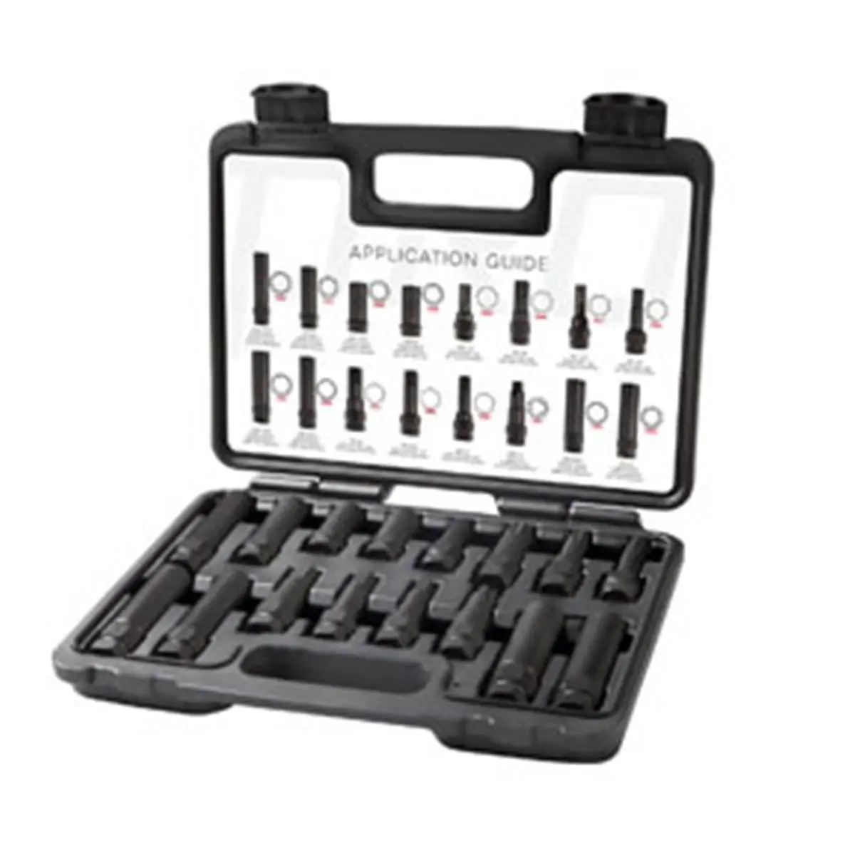Steelman 16-Piece Locking Lug Key Mechanics Tool Set, Chrome Vanadium Steel Socket Combination Tool with Extra-Long Thin-Wall Keys for Aftermarket Wheels, Socket Wrench Set