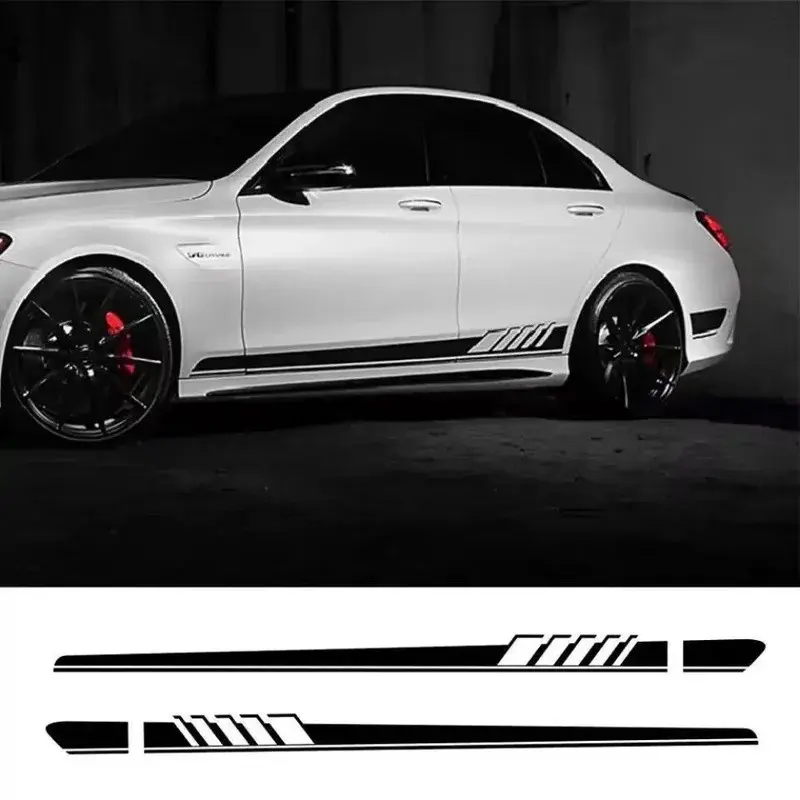 Waterproof Automotive Racing Stripe Decals, 2pcs/sheet Universal Self-Adhesive Side Body Sticker Kit, Car Exterior Decor, Automobile Decals, Vehicle Exterior Decoration, Car Decorative Sticker, Sticker for Cars, Decals For Vehicles, Car Stickers