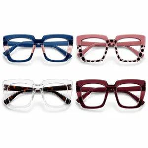 Progressive Multifocal Photochromic Reading Glasses for Women Men, Blue Light Filtering Readers with HD Clear Vision, Lightweight Oversized Frames