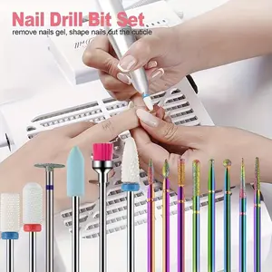 Professional Nail Drill Bits Set, 14pcs/set Nail Polishing Heads, Nail Art & Nail Care Tool for Home & Salon Use, Nail Art Tools, Nail Bits Manicure