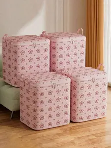 Foldable Clothes Storage Bag With Handle,Large Capacity, Breathable Wardrobe,Clothes Storage Box Bedding, Folding Indoor Storage boxes, Space-Saving Wardrobe Organizer,Suitable For Bedroom, Home,Also Can Be Used As Laundry And Storage Basket