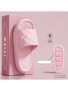 Summer cool slippers women's home daily bathroom non-slip thick bottom non-smelly feet wear cool slippers couple comfortable versatile women's slippers Thick Sole Slippers Footwear