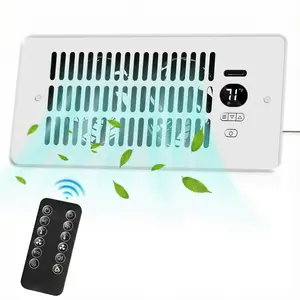 Register Booster Fan for 4"x10" Holes 10-Speed Quiet Ventilation with Thermostat Remote Negative Ion Air Vent Enhances Heating Cooling Comfort Portable Energy-Efficient Radiator Heater Heavy Duty Walkable Floor