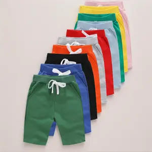 5 Random Colored Shorts, 5pcs for Summer 2025, New Boys' Shorts, a Set of 5 Shorts, Boys' Summer New Five-Point Shorts, Mid-Length Summer Beach Shorts, Clothing for Boys And Girls, Five-Point Shorts for Summer, Korean Style Solid Color Shorts, Mid-Length