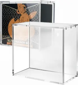 ETB&Booster Acrylic Display Box,Collectible Storage Container,8mm + 5mm Acrylic Material,Clear Magnetic Display,Dustproof Storage Case,High Quality Acrylic Container,New Arrival,Popular,Essential,Portable,Multi-Scene Use,Shelf Decor,Collection Display