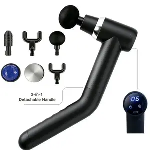 Massage Gun with Hot & Cold Therapy | 6-Head Deep Tissue Handheld Massager | Muscle Massager for Men & Women Equipped with a Silent Brushless Motor | 6 Adjustable Modes ,Black