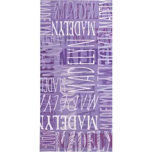 Let's Make Memories Personalized Beach Towel - Custom Cotton/Poly Blend Pool Towel - Personalize with Your Name - Standard Size - Purple