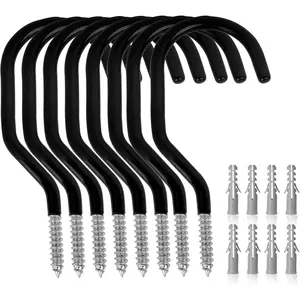 8-Pack Heavy Duty Bike Hook, Loading Capacity 100 LBS, 6 inch, Bike Hooks for Garage Wall and Garage Ceiling