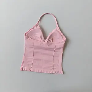 Longline Strappy Seamless Yoga Tank Top Ruched Backless Gym Workout Sleeveless Shirts with Built-In Bra Vest for Women