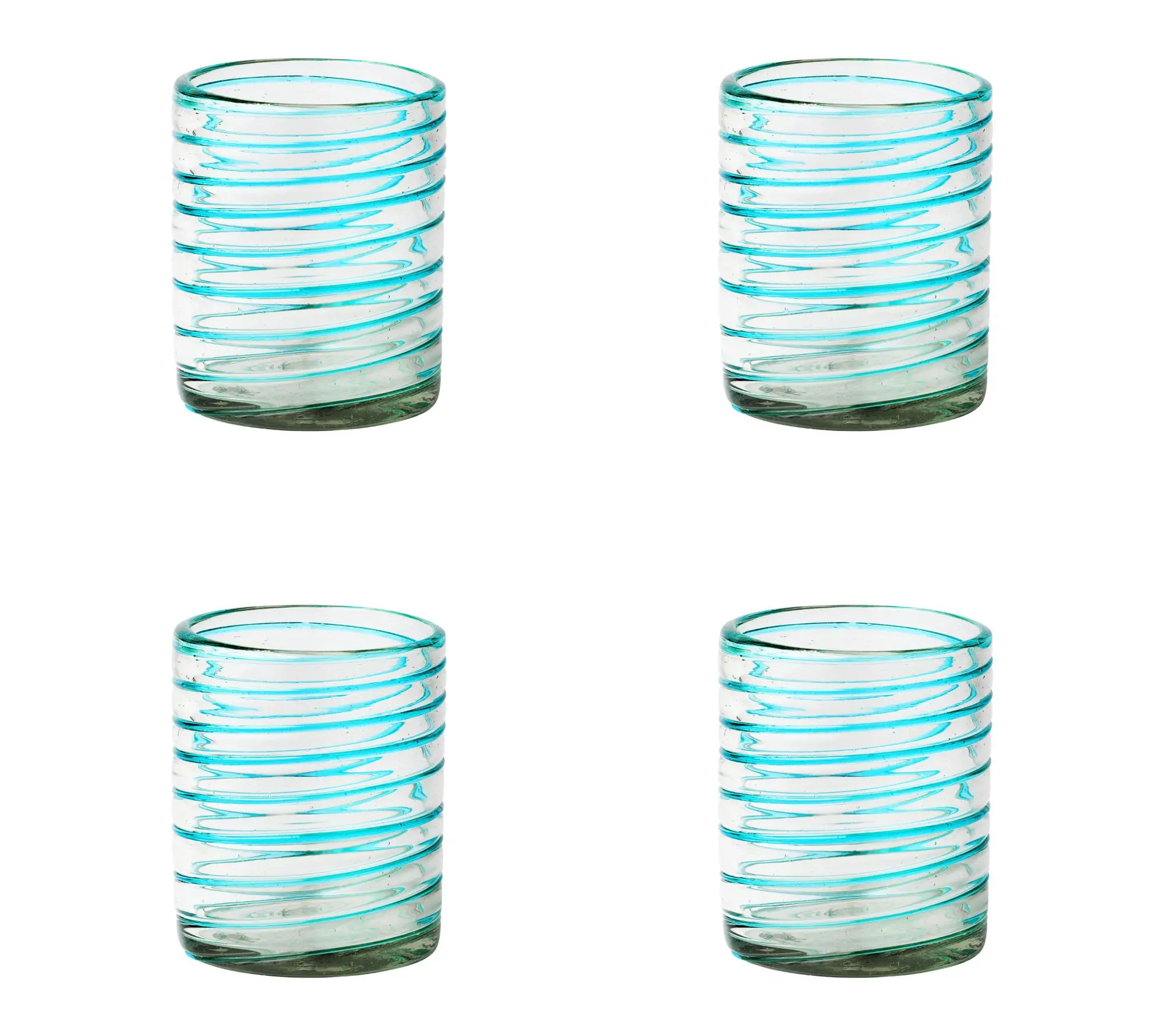 10 Strawberry Street Set of 4 Meridia Mexican DOF Glasses