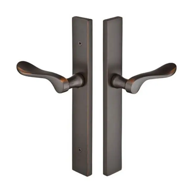 Emtek 16A4BRLRH Multi Point C6 , Non-Keyed Fixed Handle OS , Operating Handle IS , Modern Style , 1-1/2" x 11" , Breslin Lever , RH