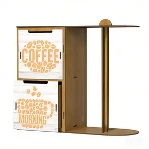 1 Pc 2 Tier Wooden Storage Shelf, Decorative plaques and ornaments, Kitchen Counter Organizer for Seasoning Jars and Coffee Bar Accessories, Space Saving for Home Use, Shopping Festivals Black Friday Gifts for Parents Household/Family Goods