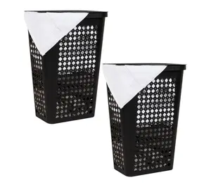 Mind Reader  Tapered Laundry Hampers with Lid, Set of 2